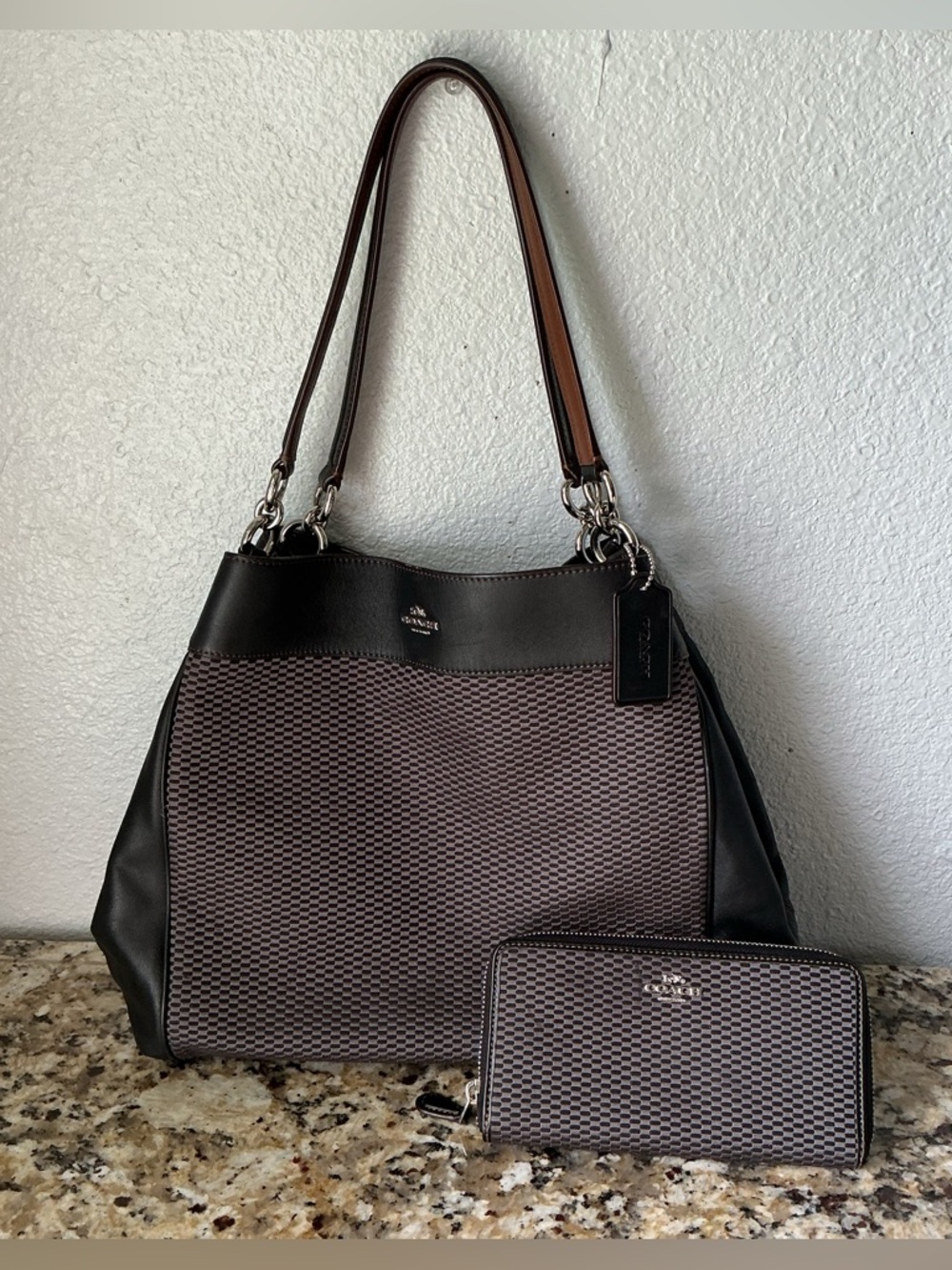 SOLD-Coach Lexy Shoulder Bag and Wallet Set